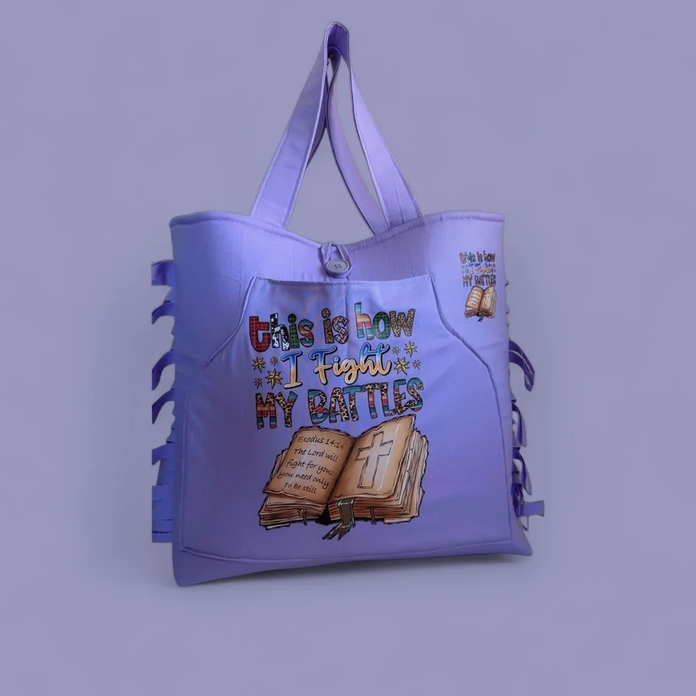 Vibrant Purple Artistic Tote Bag